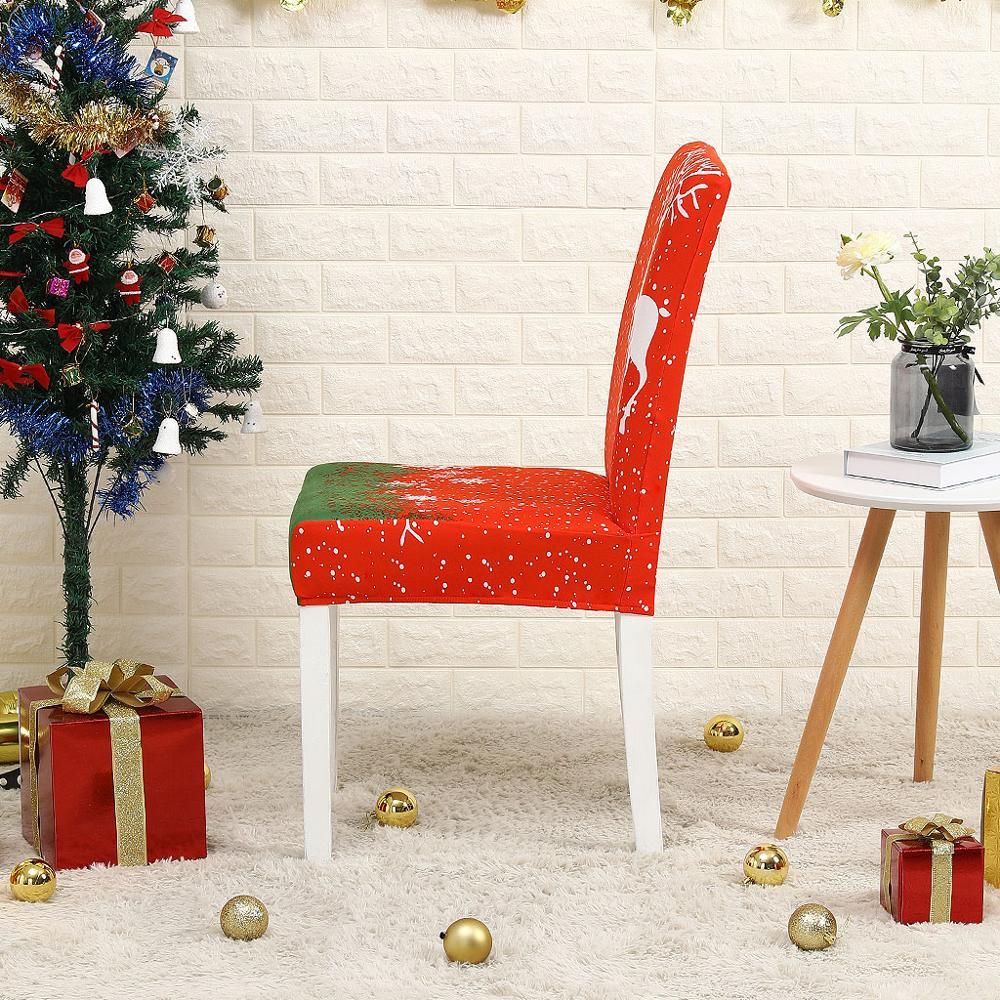 Printed chair cover Christmas Chair Chair seat for dining banquet party Restaurant 40510 Hola Home 