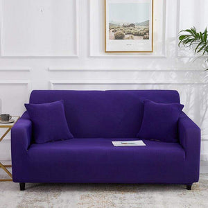 SofáProtect™ Funda de Sofá Elástica Color Liso 40511 Hola Home Violeta 1 Plaza 90-140CM 