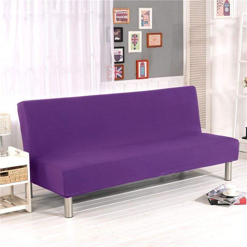 SofáProtect™ Funda Elástica para Sofá Cama - Color Liso 40511 Hola Home Púrpura S 160-195cm 