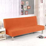 SofáProtect™ Funda Elástica para Sofá Cama - Color Liso 40511 Hola Home Naranja S 160-195cm 