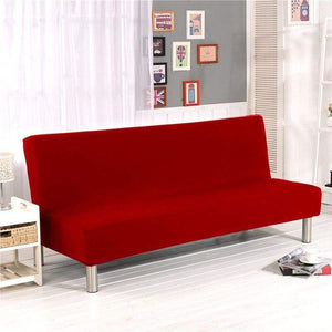 SofáProtect™ Funda Elástica para Sofá Cama - Color Liso 40511 Hola Home Rojo S 160-195cm 