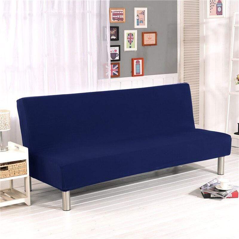 SofáProtect™ Funda Elástica para Sofá Cama - Color Liso 40511 Hola Home Azul Marino S 160-195cm 