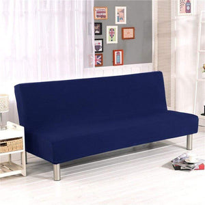 SofáProtect™ Funda Elástica para Sofá Cama - Color Liso 40511 Hola Home Azul Marino S 160-195cm 