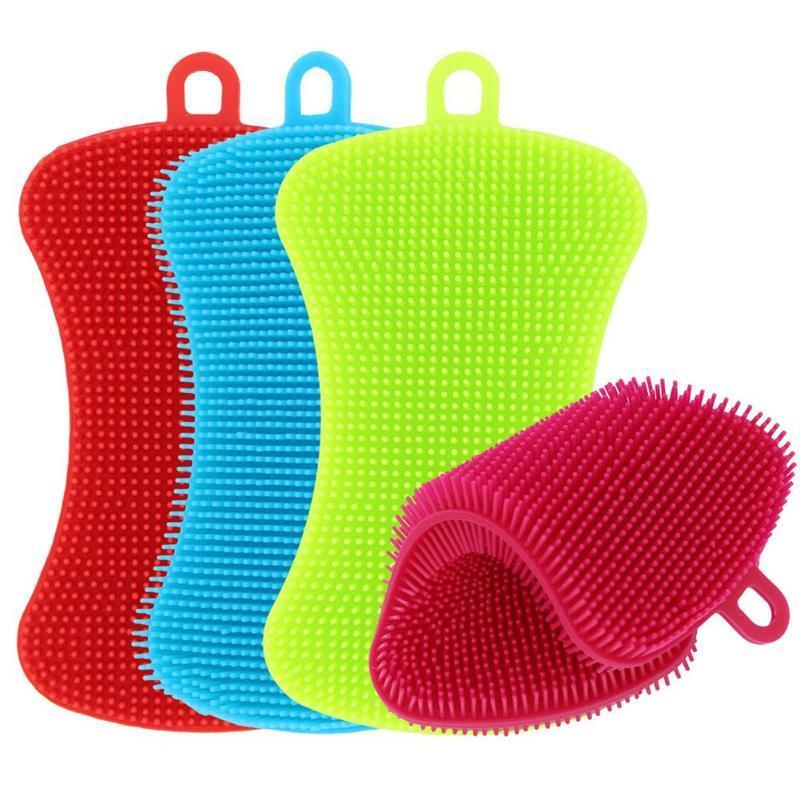 GFresh™ Esponja Multiusos de Silicona Hola Home Pack de 4 (color aleatorio) 