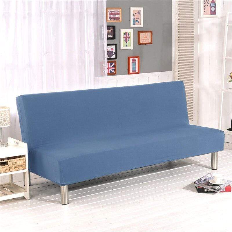 SofáProtect™ Funda Elástica para Sofá Cama - Color Liso 40511 Hola Home Azul Gris S 160-195cm 